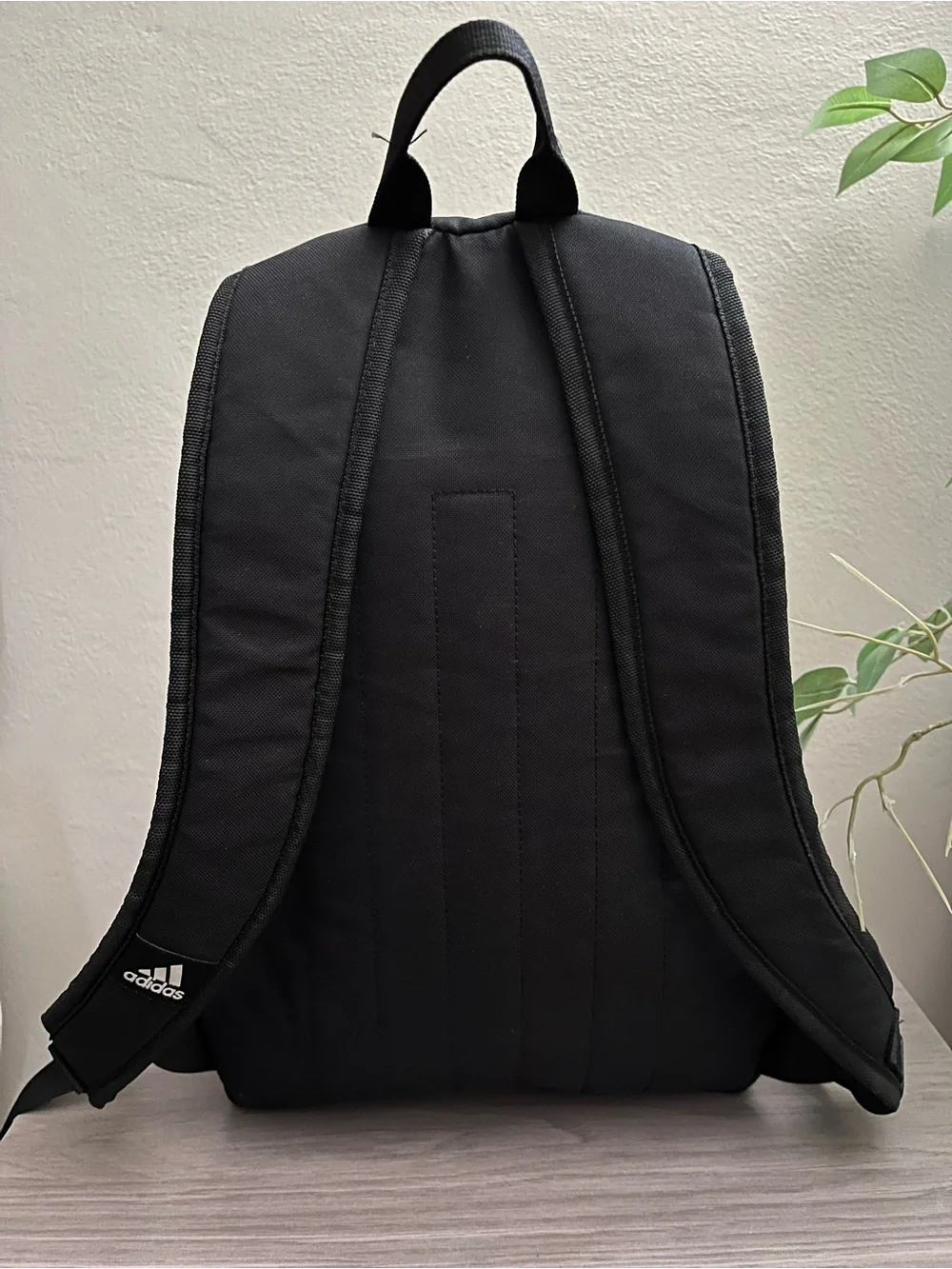 Adidas Black White 3-Stripes Backpack Bookbag School Laptop Travel Bag